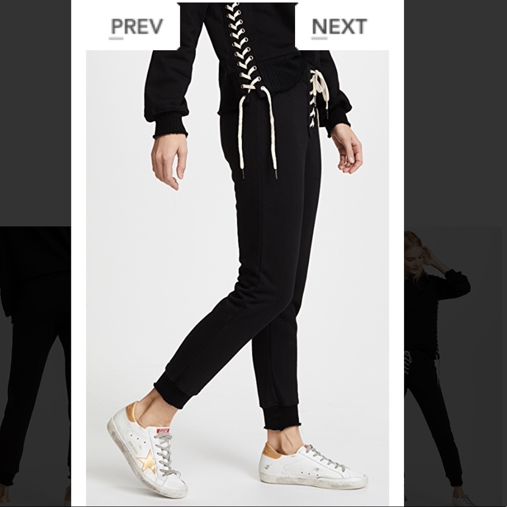 Pam & Gela distressed lace up sweatsuit set - Picture 3 of 9